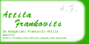 attila frankovits business card